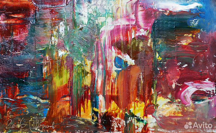 Картина маслом абстракция для интерьера