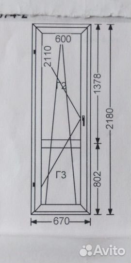 Пластиковая балконная дверь