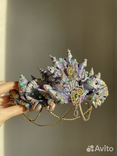 Корона русалки из ракушек