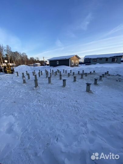 Бетонные сваи для дома