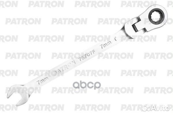 Patron Ключ комбинированный трещоточный с шарни