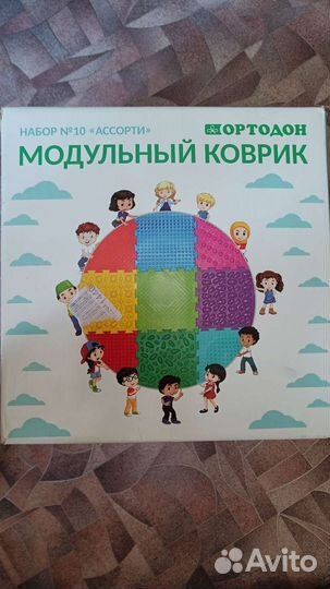 Массажный ортопедический коврик 10 пазлов