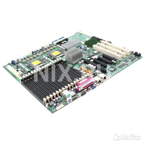 Материнская плата SuperMicro X7DBE+, 2xLGA771, 16dimm-DDR2, SoftRaid-3Gb, 2xGE, Ref