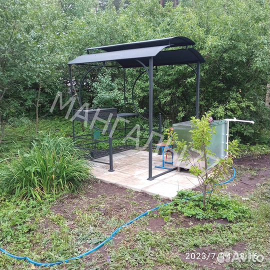 Мангал с крышей