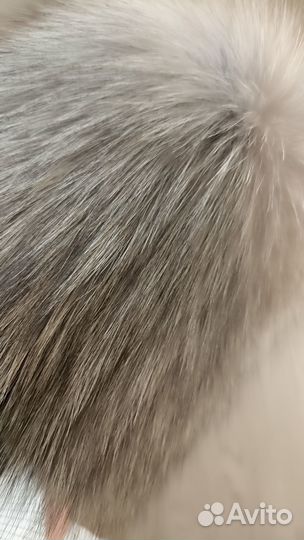 Шапка сноп вязанный песец