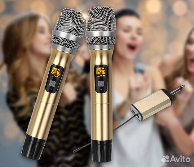 Беспроводной универсальный микрофон QS80 2шт