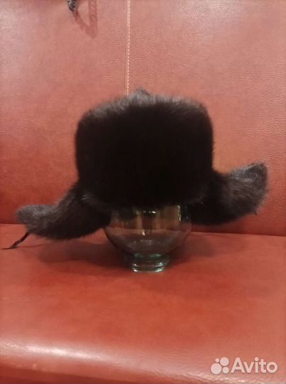 Норковая шапка мужская бу