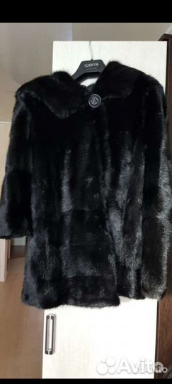 Шуба норковая с капюшоном