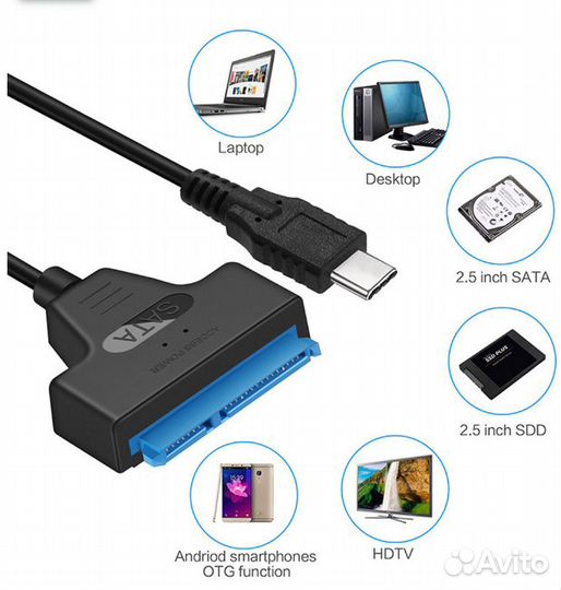 Переходник USB 3.0 с USB C на SATA Kodak