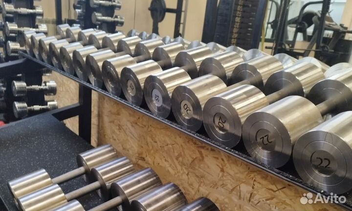 Гантельный ряд, гантели 280кг. В наличии и др.вес