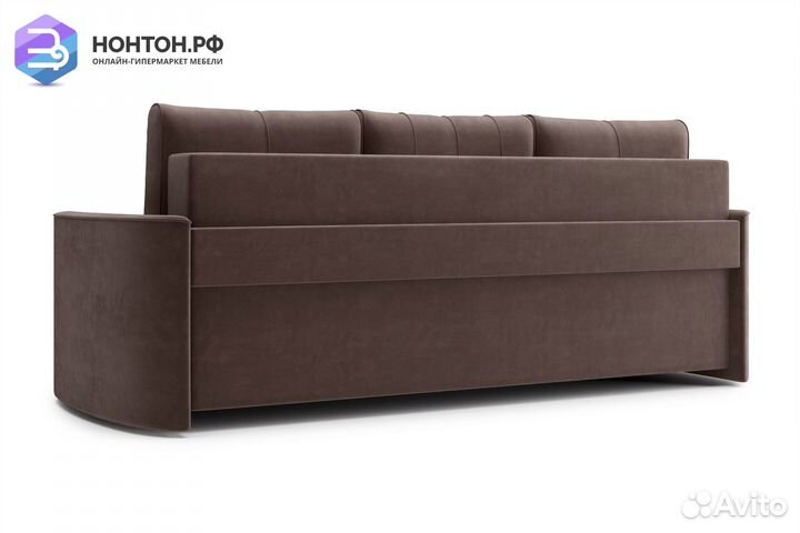 Диван еврокнижка Колибри 3-х местный коричневый