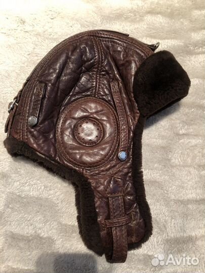 Шапка-шлем кожаная детская р 54-55