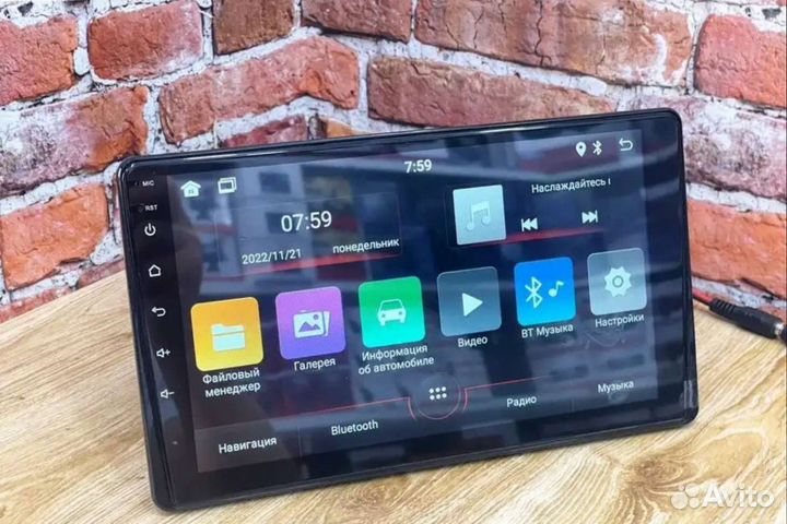 Магнитола 1 din с 9 дюймовым экраном