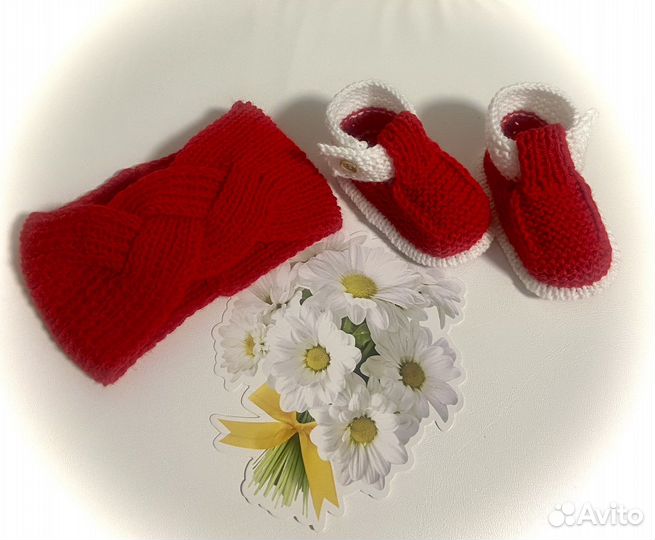 Повязка и сандали пинетки