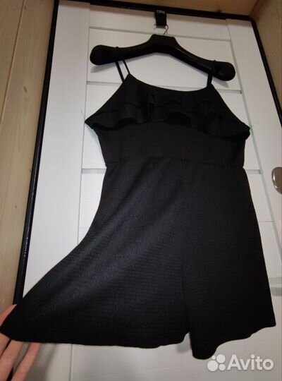 Комбинезон чёрный эластичный мини XL