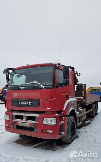 Бортовой грузовик КАМАЗ 65208-1002-87 с КМУ Инман, 2019