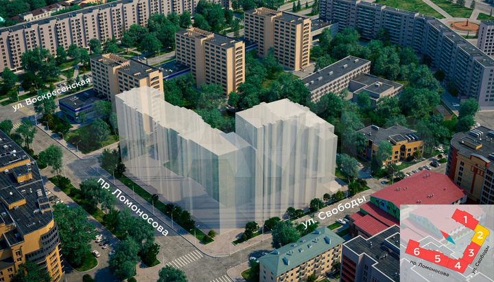 1-к. квартира, 48,3 м², 8/15 эт.