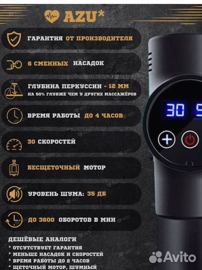 Перкуссионный массажер новый