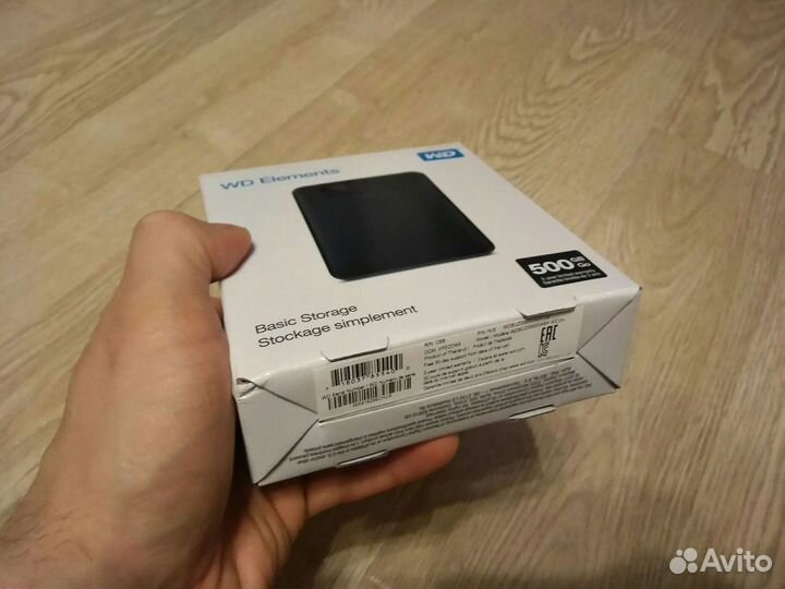 Western digital elements (WD) 500GB (запечатанный)