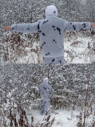 Маскировочный костюм с 46 по 64 и белые балаклавы