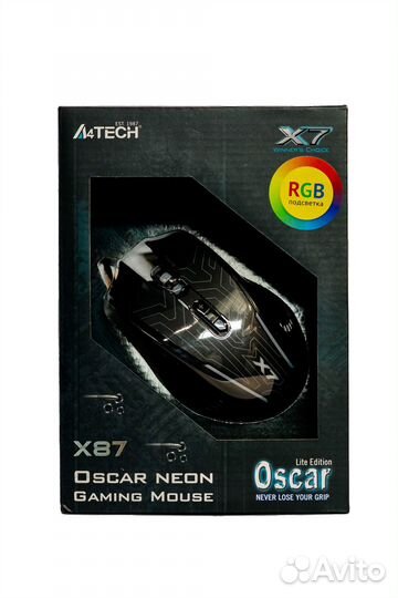 Игровая проводная мышь A4Tech X87, черный