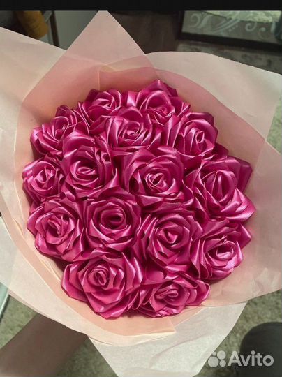 101 роза из ленты