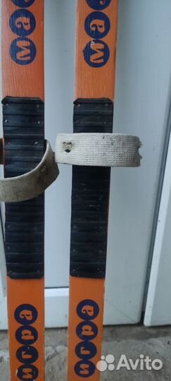 Детские лыжи деревянные