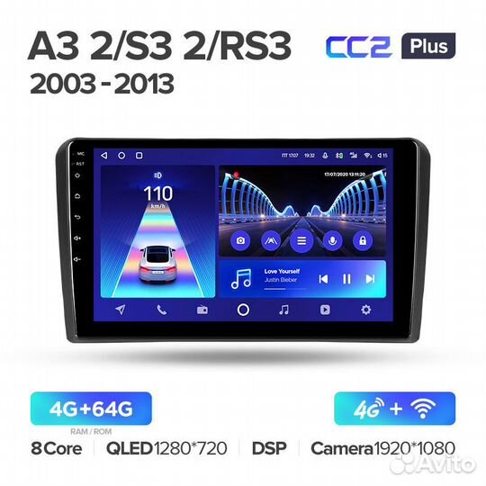 Магнитола Ауди А3 2 RS3 S3 2003-2013 Андроид Teyes