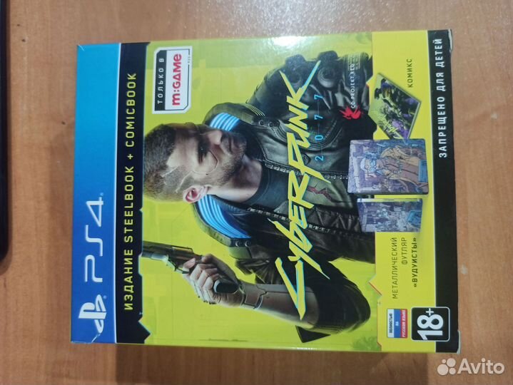 Cyberpunk 2077 ps4 диск steel book+coomic book