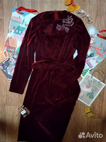 Замшевое платье