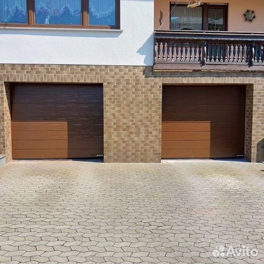 Херманн гаражные ворота 2750x2250 цвет 8028(коричн