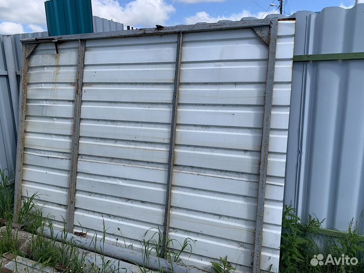 Ворота с калиткой распашные бу