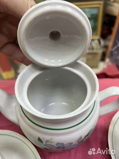 Старинный чайный сервиз СССР. фарфор