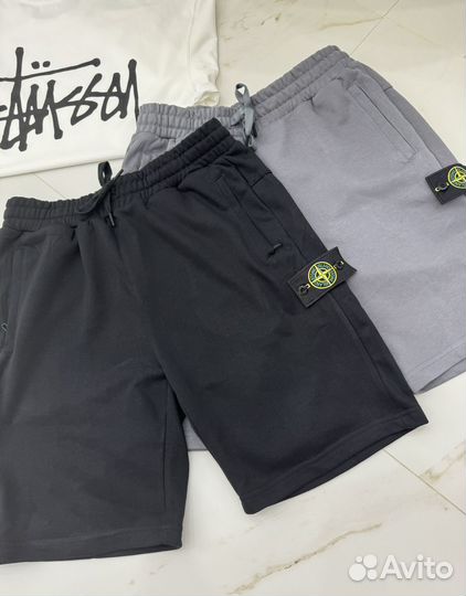 Шорты Stone island патч