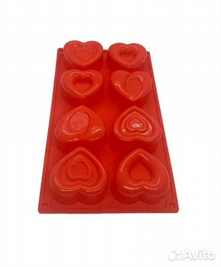 Форма силиконовая для выпечки 'сердечки