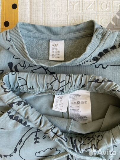 Комплект для мальчика: лонгслив и джоггеры H&M 80