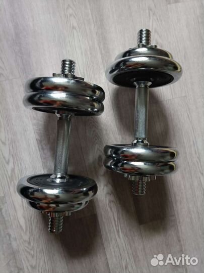 Гантели 20 кг Хромированные