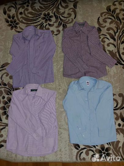 Вещи для мальчика пакетом (рубашки) 128 134
