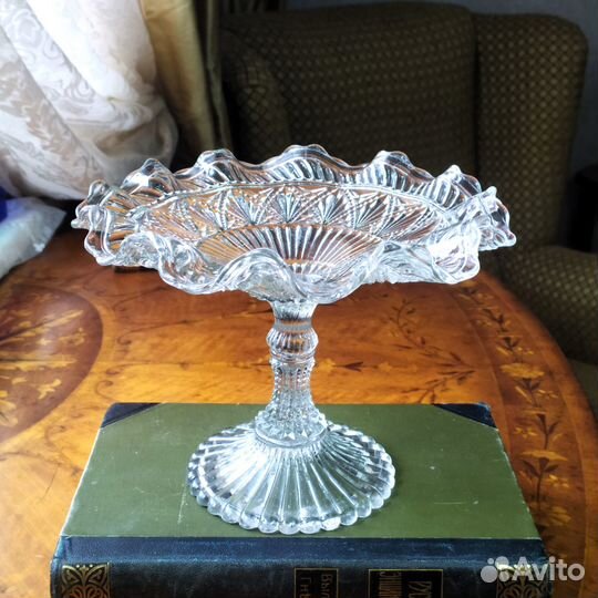 Антикварная ваза курженковых русское стекло