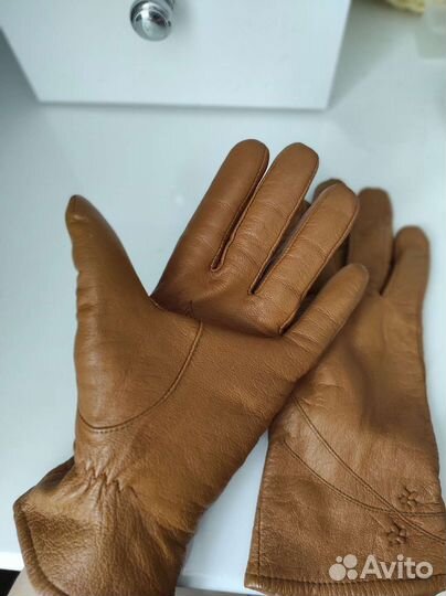 Перчатки кожаные