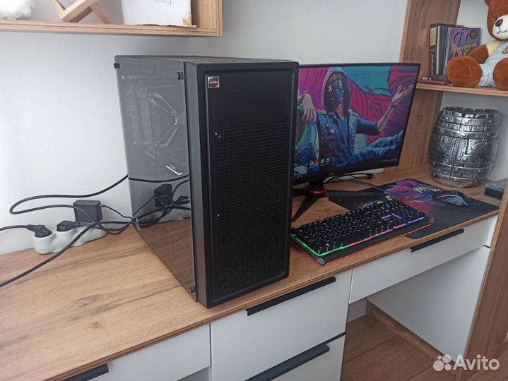 Игровой компьютер гарантия RTX 4070, Ryzen 7 5700x