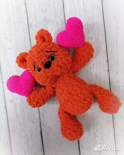 Вязаный мишки. Валентинки