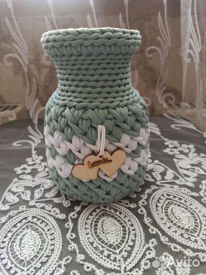 Вазы,корзины из трикотажной пряжи