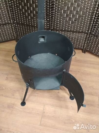 Очаг для казана с дымоходом