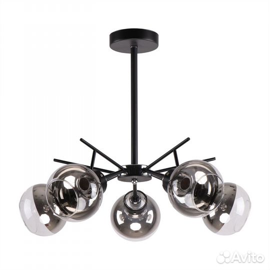 Светильник потолочный 40218/5CR+BK GR