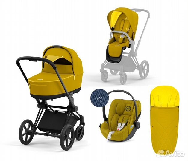 Cybex Priam 4 2022 Mustard yellow + Подстаканник