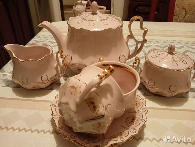 Чайный сервиз, калиновый лист, Чехия