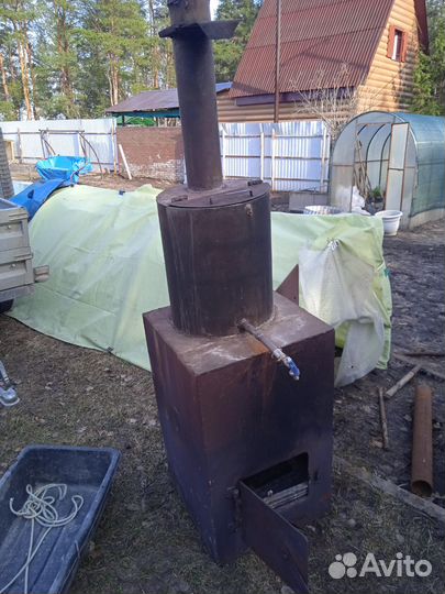 Печь банная с баком