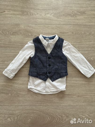 Рубашка с жилеткой H&M (92-98)