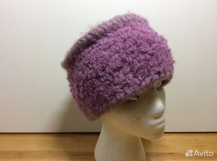 Кубаночка барашек, ручная вязка, р-р55-57, арт 244